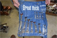 Great Neck Open End Box end wrench set