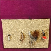 Lot Of 5 Fishing Flies (Vintage)