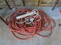 2 heavy duty extension cords, power strip