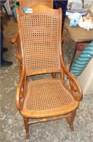 rocker w/ pressed cane back & bottom