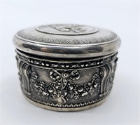 Carved Sterling Silver Box