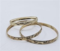 Three Bracelet Gold Plated