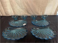 Blue Seashell Appetizer/Snack Sets