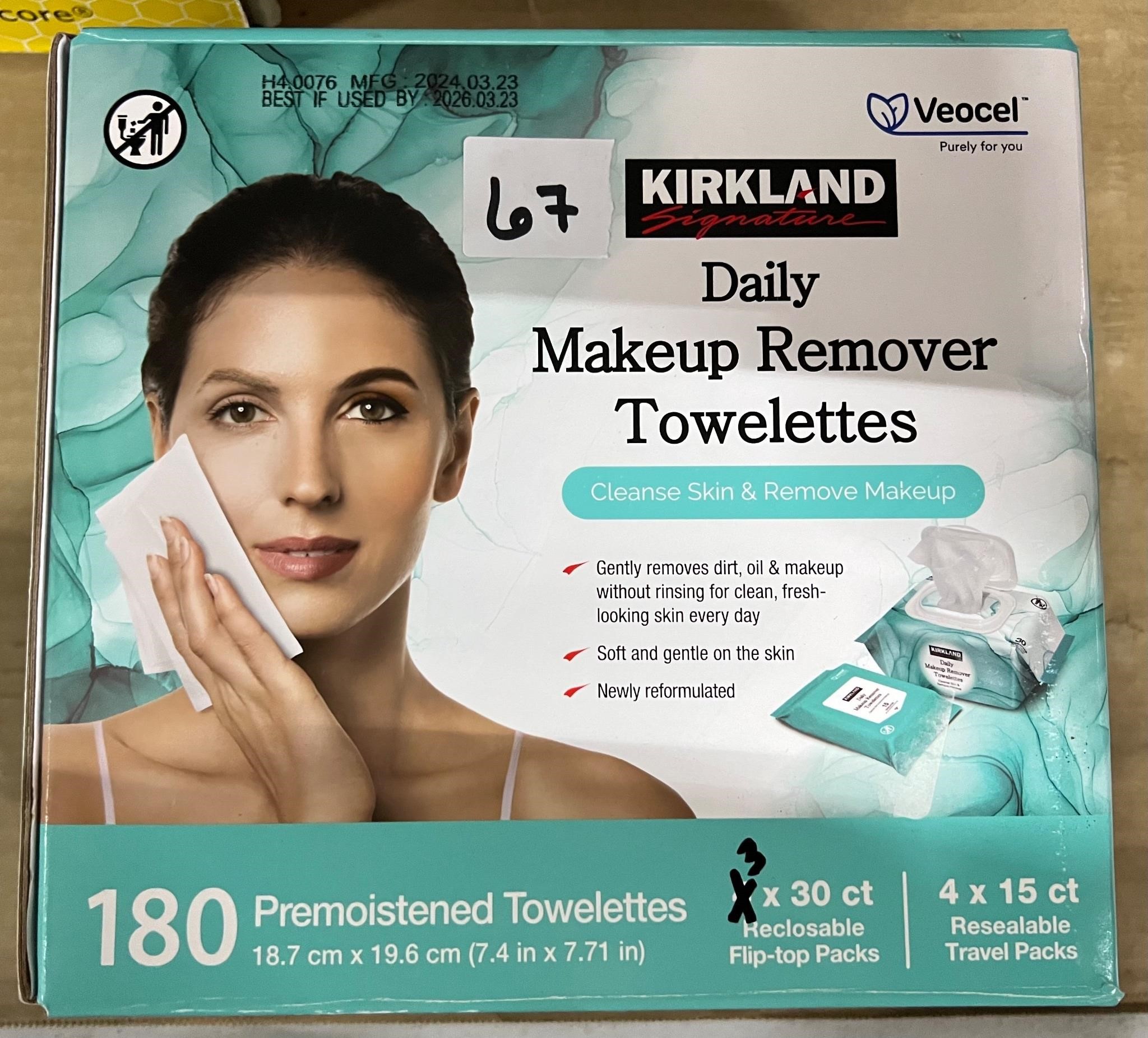 Kirkland Makeup Remover Wipes, 2pk-30ct, 4pk-15ct