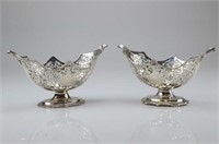 Pair of Scottish silver sweet meat dishes