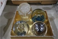 4 OLD PAPER WEIGHTS