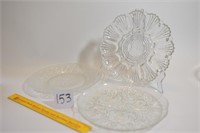 Lot of 3 Vintage Plates One is an Egg Serving