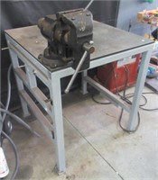 Welding table with 4 3/4" vise. Table measures