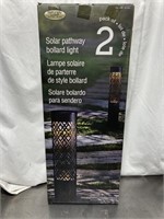 Naturally Solar 2 Pack Solar Pathway Bollard Light