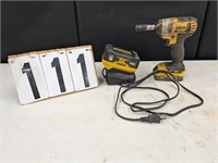 DeWalt Cordless Impact Wrench, Charger & Batteries