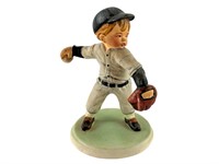 Vintage Ceramic Baseball Player Figurine