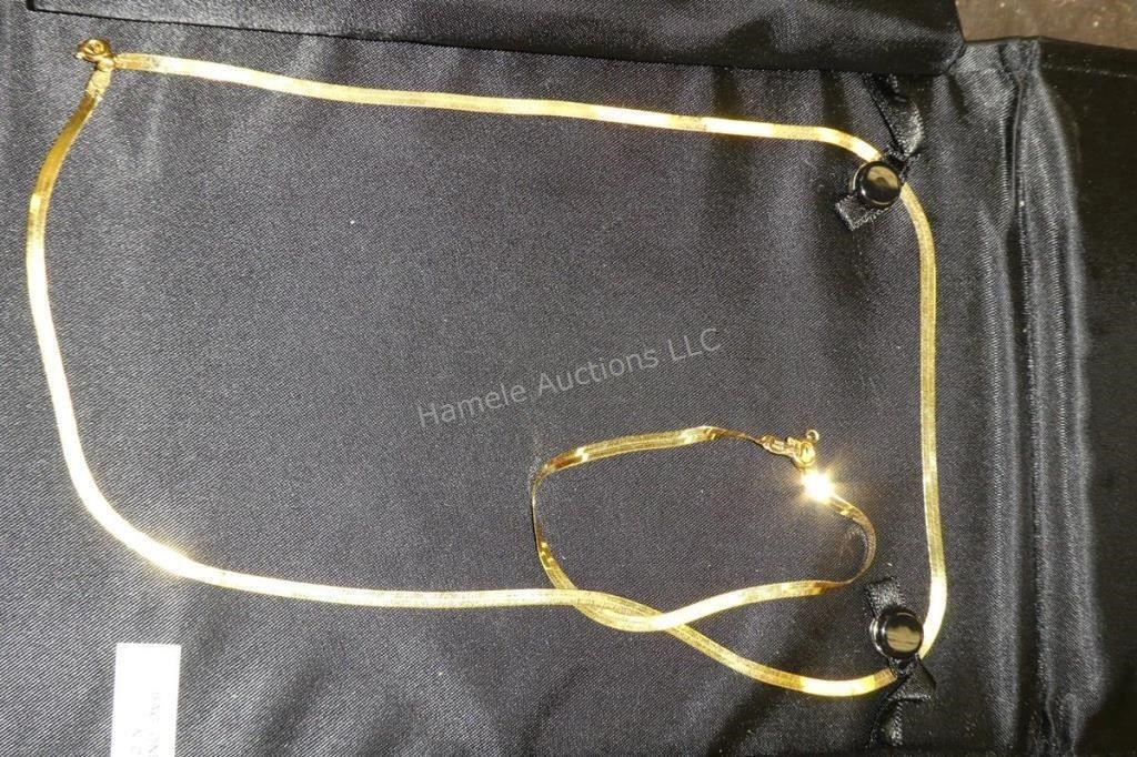 Necklace and bracelet 14KT gold