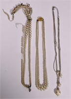Pearls - double strand, 9" drop necklace /