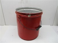 Red Tin Bucket No Holes