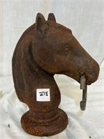Vintage Cast Iron Horse Head Hitching Post