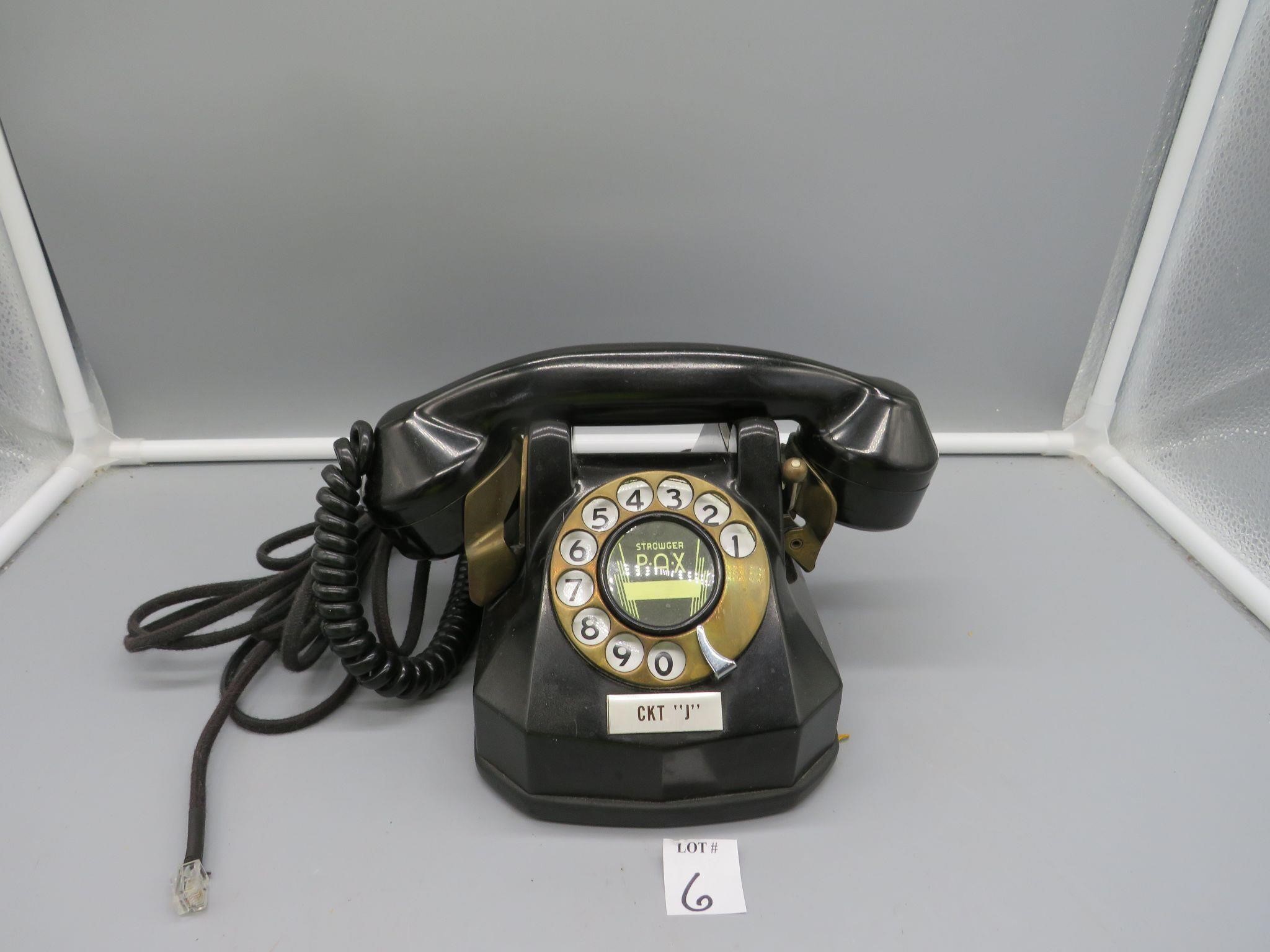 WW II Type A  Desk Phone w/ Locking Hand Set - -
