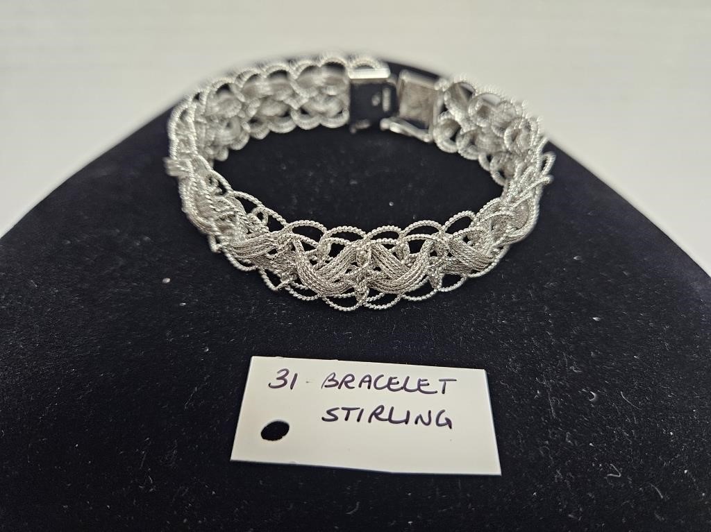 BRACELET MARKED STERING SILVER