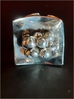 Sterling ring beads/"grapes"