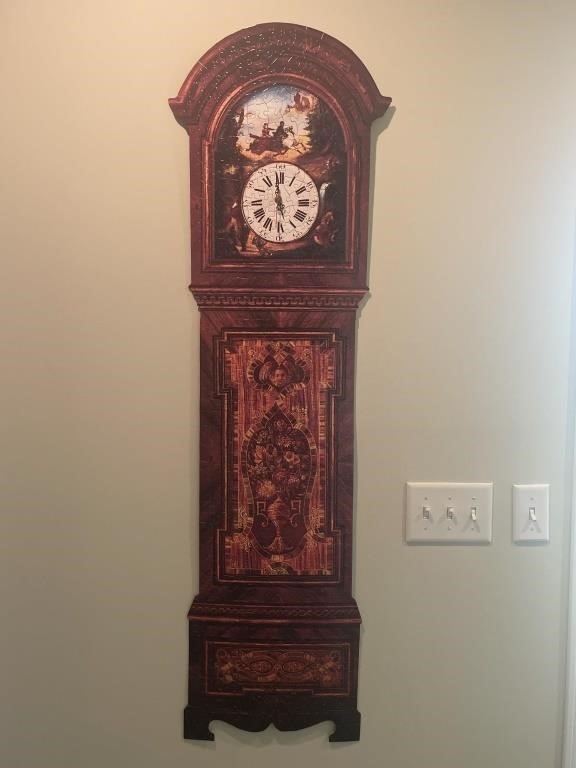 Grandfather Clock With Clock Insert Wall Decor