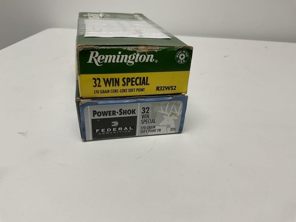 32 Win Spl - 38 rounds  in Remington & Federal bxs