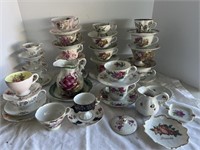 Hand Painted Tea Cups and Saucers