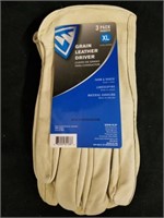 *NEW* 3 pack XL Grain Leather Driver Gloves