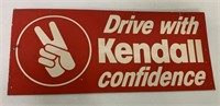 Drive with Kendall confidence cardboard sign