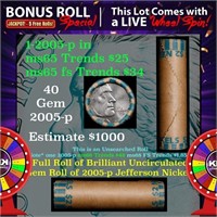 1-5 FREE BU Nickel rolls with win of this 2005-p B