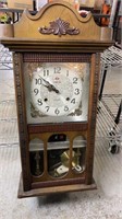 27in Antique Frontier 30-day wall clock