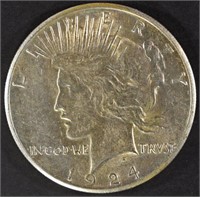 1924-S PEACE DOLLAR AU/BU