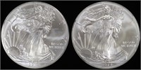 (2) 2014 AMERICAN SILVER EAGLES