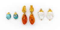 14K Yellow Gold Drop Earrings Set
