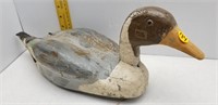 DUCK DECOY HAND-PAINTED WOOD 15"