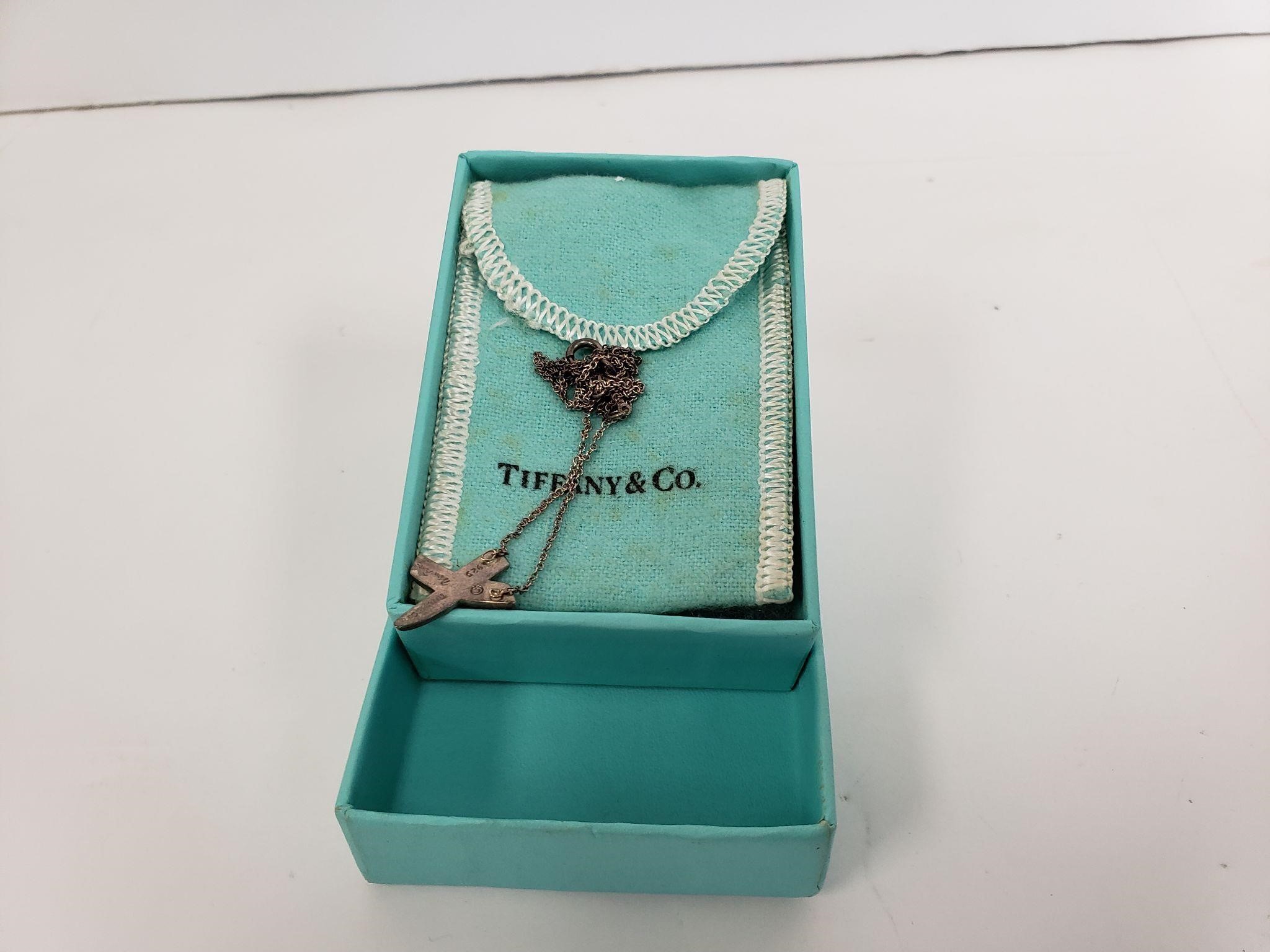 Tiffany & Co. Silver Pendant And Chain