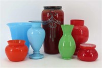 Vases including Czech Glass