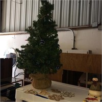 Wood Ornaments and Table top tree