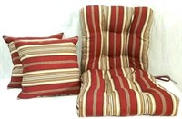 (2) Patio Chair Cushions & (2) Pillows