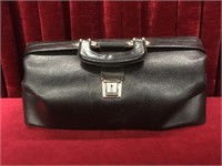 Vintage Leather Doctor's Style Case - 17"wide