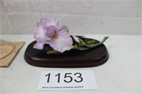 Homco Orchid - Purple / Signed Mizuno / Wood Base