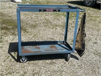 2 Shelf cart on wheels-36x18x35” tall
