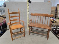 Miniature Chair & Bench