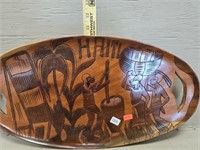 "HAITI" Carved Tray