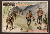 CURLING: Rare Victorian LEIBIG Extract Card (1896)