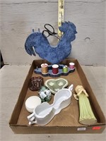 Thread Spool Chicken, Wedgwood Piece & Others