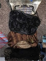LOT OF 4 BAGS 2 BLACK & GOLD
