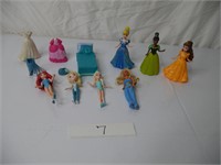 princess and Barbie figurines and accessories