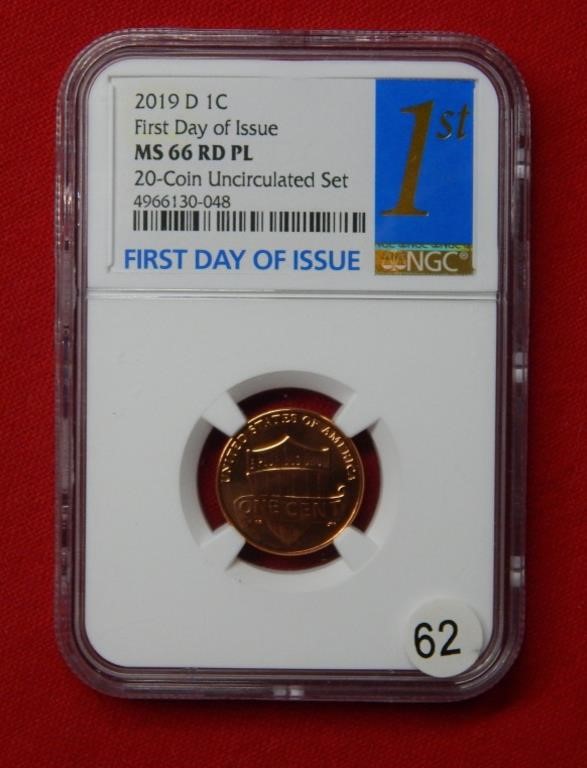 2019 D Lincoln Cent NGC MS66 RD PL