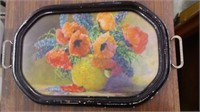 floral picture/tray
