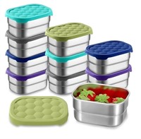 Tioncy 10 Pcs Stainless Steel Snack Containers