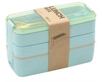 900ml Bento Box for Adults Kids, 3 Stackable